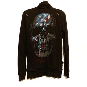 Affliction Skull Zip Up
